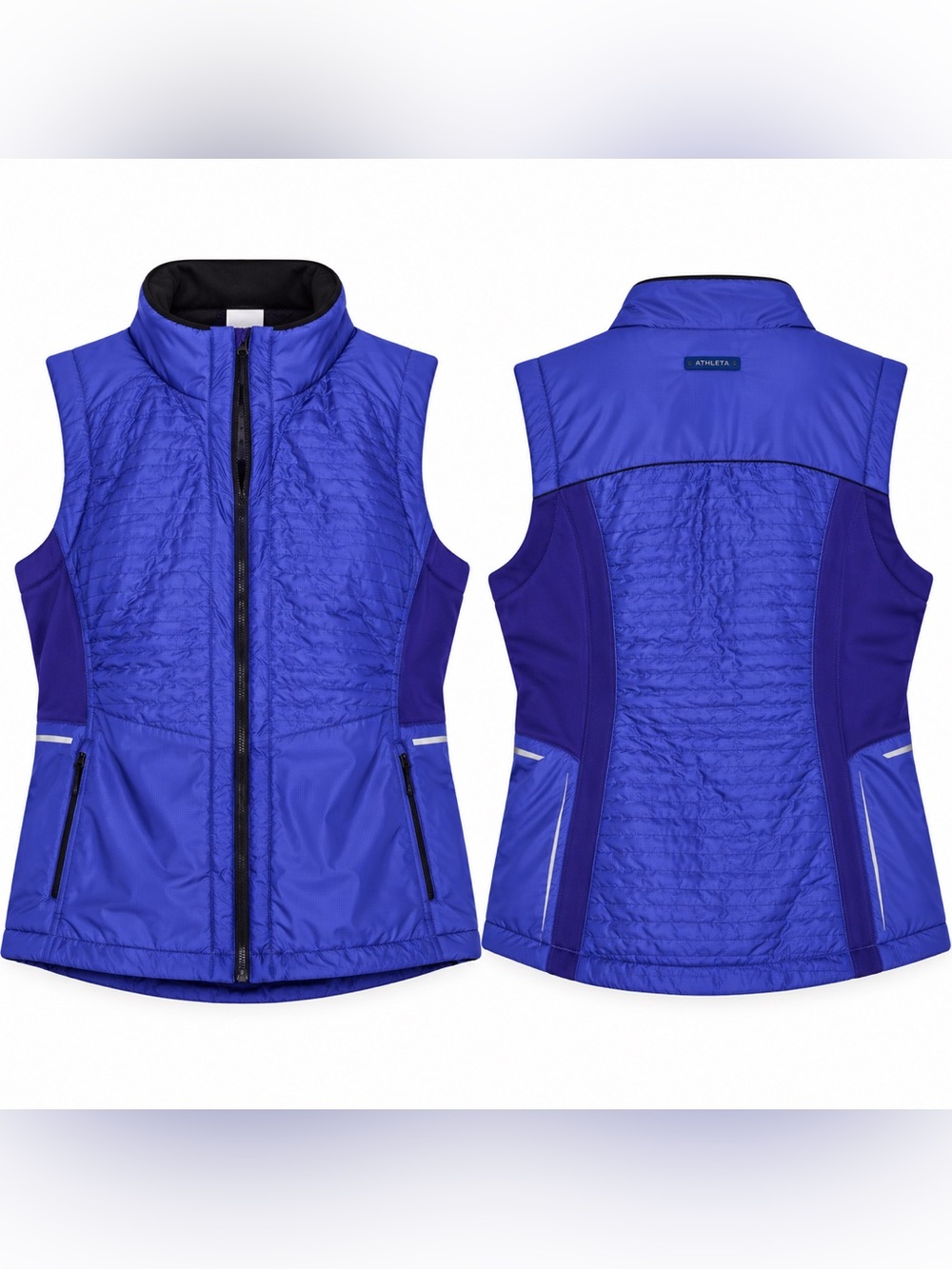 Athleta Women’s XL Quilted Insulated Vest Purple Blue